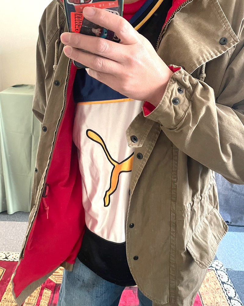 【Used】POLO by Ralph Lauren ポロ ラルフローレン 裏フリース マウンテンジャケット MADE IN USA ベージュ M