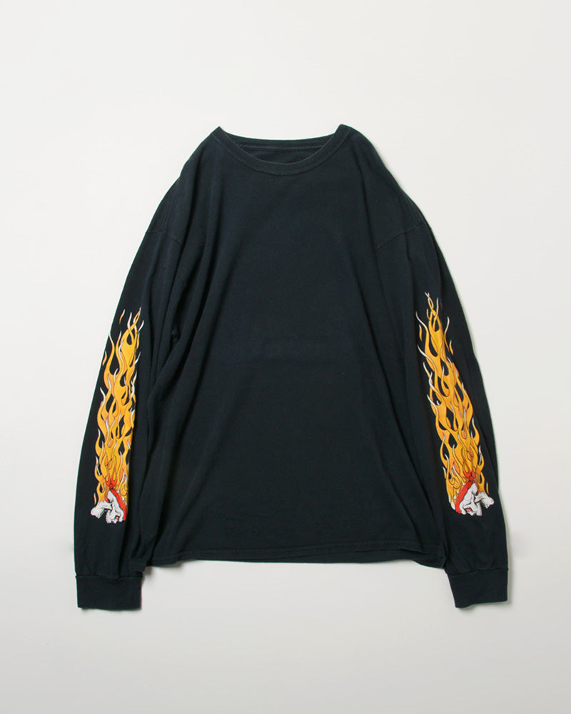 Used】両袖プリント ロンT ファイヤーパターン スカル – SHINZURAKU