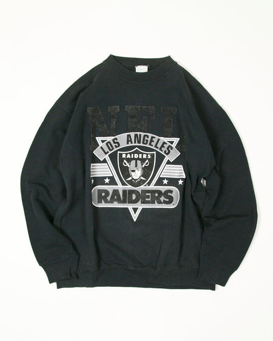 【Used】90s NFL OAKLAND RAIDERS Sweatshirt 黒 L オークランドレイダース スウェット Logo ブラック 古着 USA製