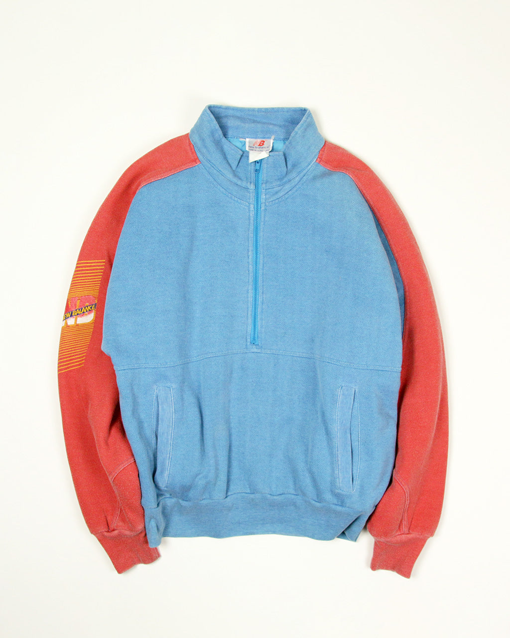 【Used】90s New Balance Half Zip Sweat ニューバランス ハーフジップ スウェット メンズ スカイブルー MADE IN HONG KONG