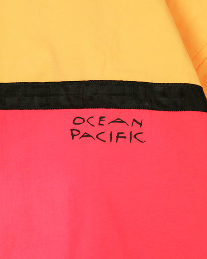 【Used】OCEAN PACIFIC オーシャンパシフィック ナイロンスウェット 蛍光オレンジ L