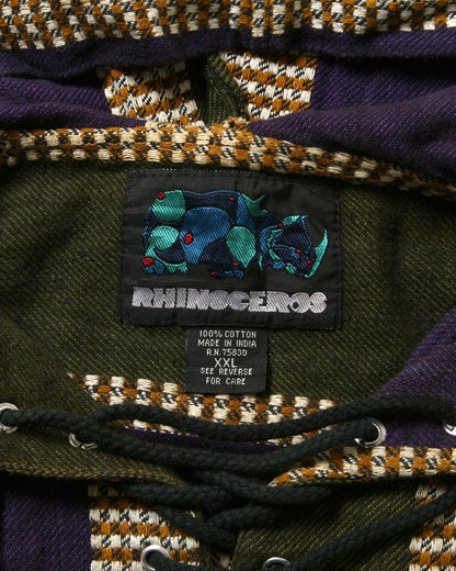 【Used】90s RHINOCEROS Flannel Hooded Parker フランネル フードパーカー