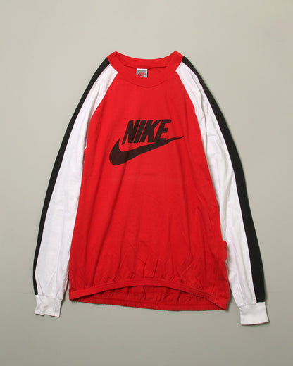 【Used】90s NIKE 銀タグ デカロゴ ロンT MADE IN USA XL サイクリングシャツ 長袖