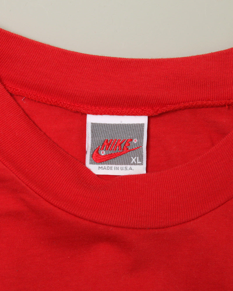 【Used】90s NIKE 銀タグ デカロゴ ロンT MADE IN USA XL サイクリングシャツ 長袖