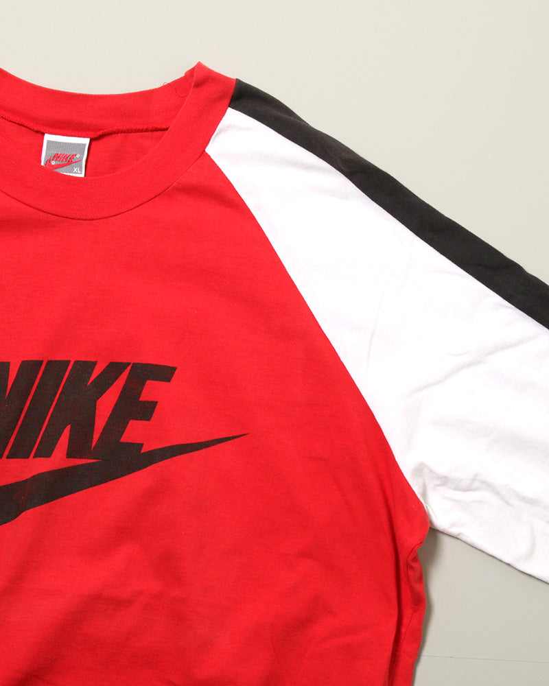 【Used】90s NIKE 銀タグ デカロゴ ロンT MADE IN USA XL サイクリングシャツ 長袖