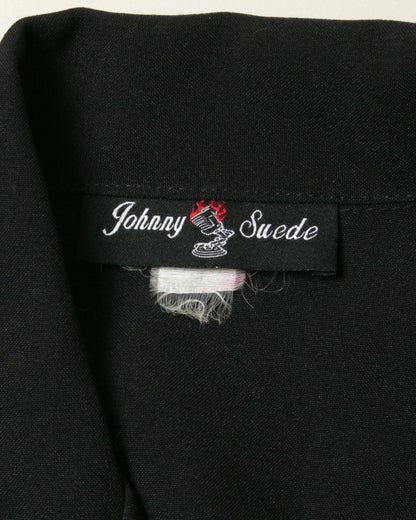 【Used】Johnny Suede ファイヤーパターン半袖シャツ XL程