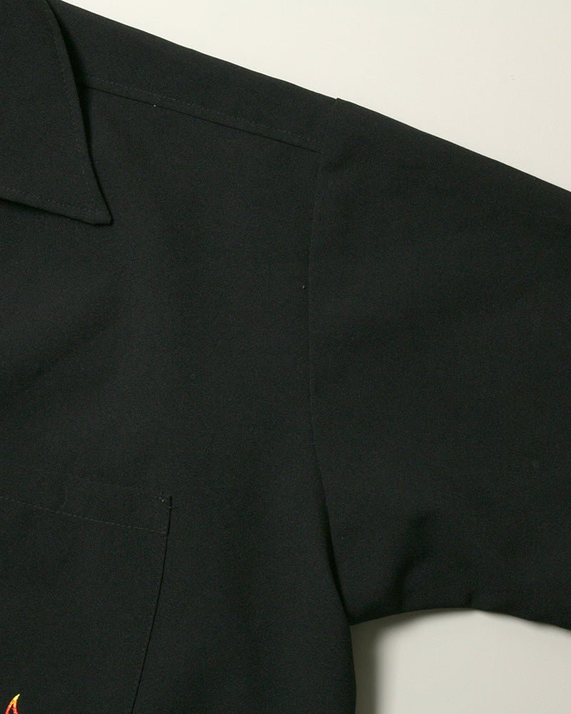 【Used】Johnny Suede ファイヤーパターン半袖シャツ XL程